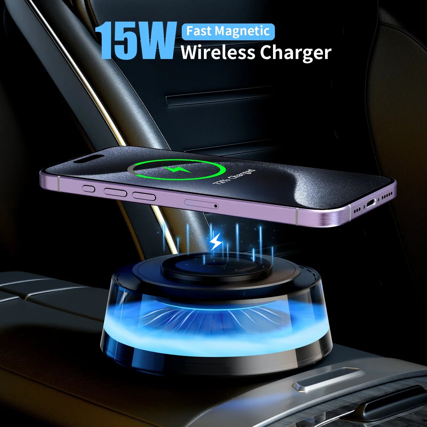New Version Aromatherapy with Speaker US Patent Colorful Atmosphere Light Car Air Aroma Diffuser Essential Oil RGB Cloudy LED