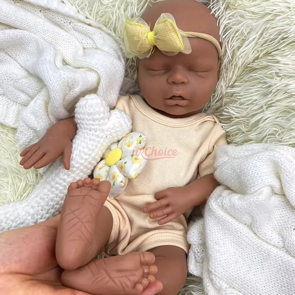 Lifelike 18" Full Silicone Baby Doll Girl With Pacifier Washable Newborn Collectable Artistry Companion Gifts