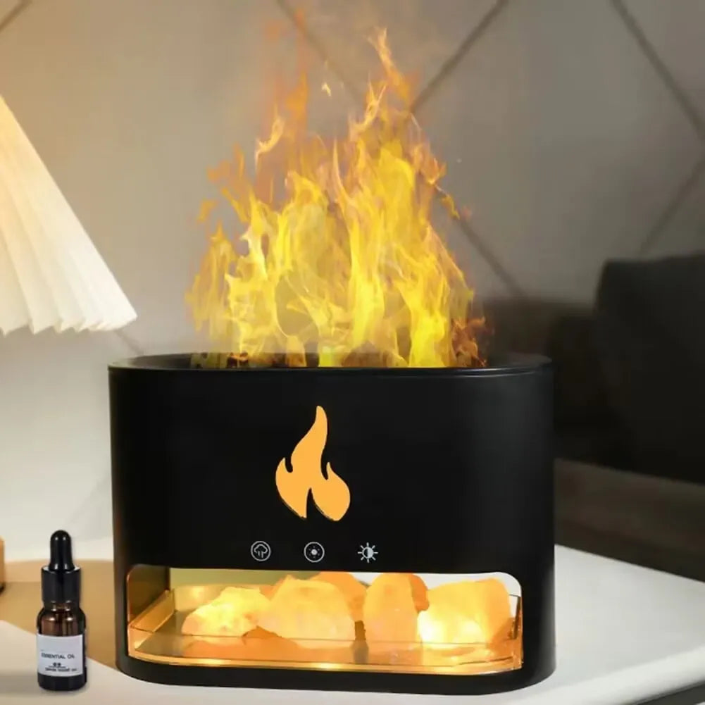 USB Installation Electric Power Source Crystal Salt Lamp Diffuser Stone Aromatherapy Function for Household Hotel Made Plastic