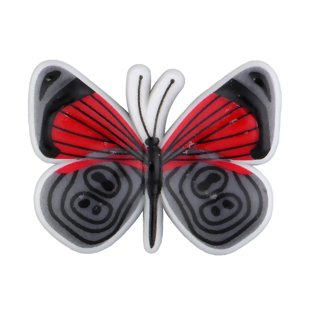 New Arrival Custom PVC Shoe Charms 3D UV Printing Flower Butterfly Design for Autism Beach Sandals Clogs Decoration Wholesale