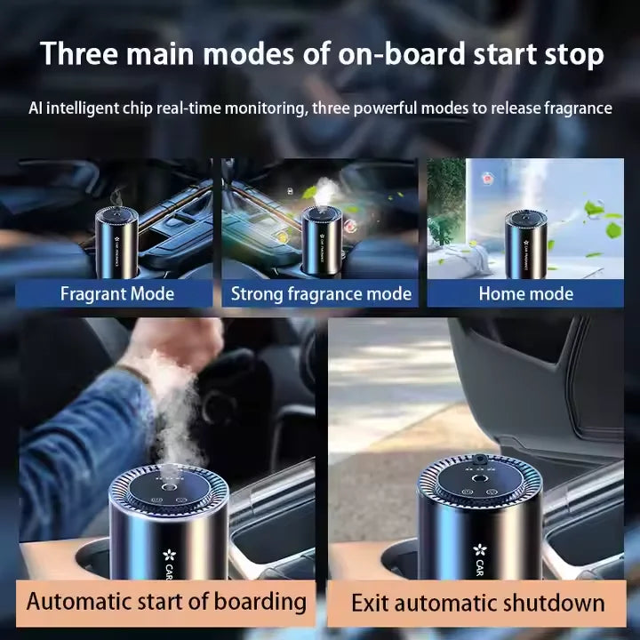 Car Aromatherapy Automatic Spray to Remove Odor Aluminum Alloy Colorful Atmosphere Light Starry Sky Roof Car Aromatherapy