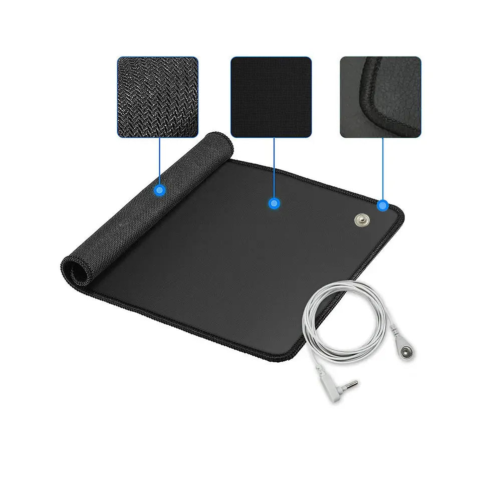 Home Office Relieves Stress and Anxiety Leather Rubber Antistatic Yoga Meditation Grounding Mat