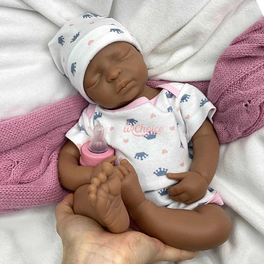 Wholesale  44CM Realistic Silicone Reborn Baby Dolls Girl  With Pacifier Veined Skin Photography Props  Accompany Baby Gifts
