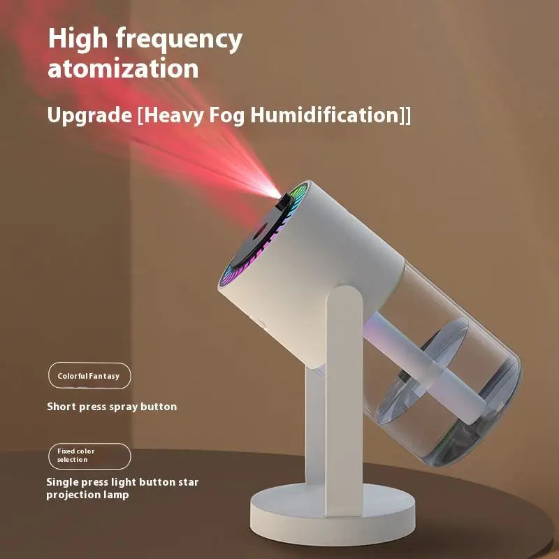 New Creative Shaking Head USB Starry Sky Projection Ultrasonic Aromatherapy Humidifier for Home Car Outdoor Use 1 Year Warranty