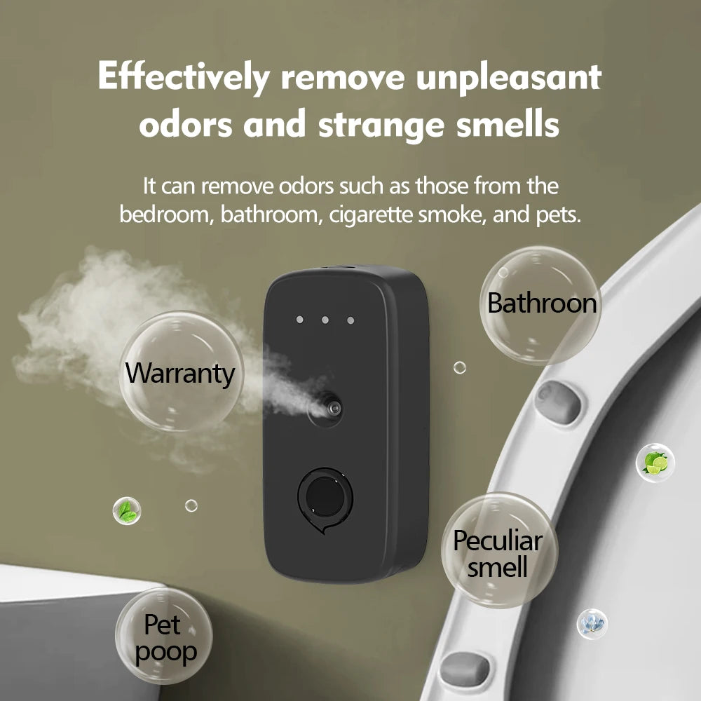 USB Wall-Mounted Mini Eco-Friendly Plastic Aromatherapy Oil Diffuser Battery Powered for Home & Hotel Bathroom Use