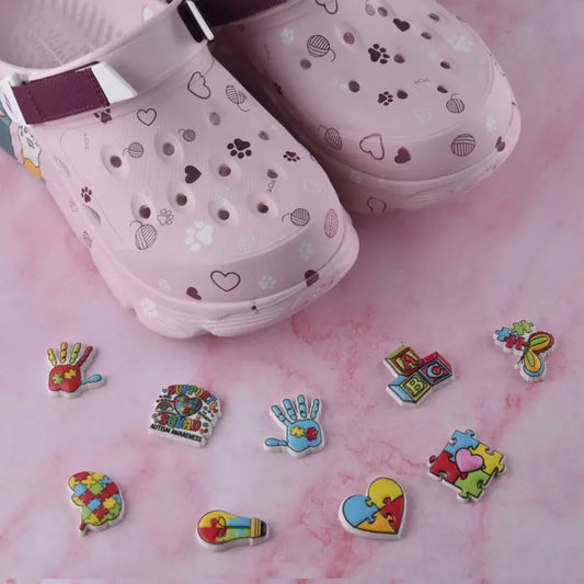 New Arrival Custom PVC Shoe Charms 3D UV Printing Flower Butterfly Design for Autism Beach Sandals Clogs Decoration Wholesale