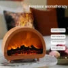 2026 Newest Portable USB Plastic Aroma Diffuser Flame Humidifier 3D Fire Ultrasonic Remote Control Aromatherapy for Household