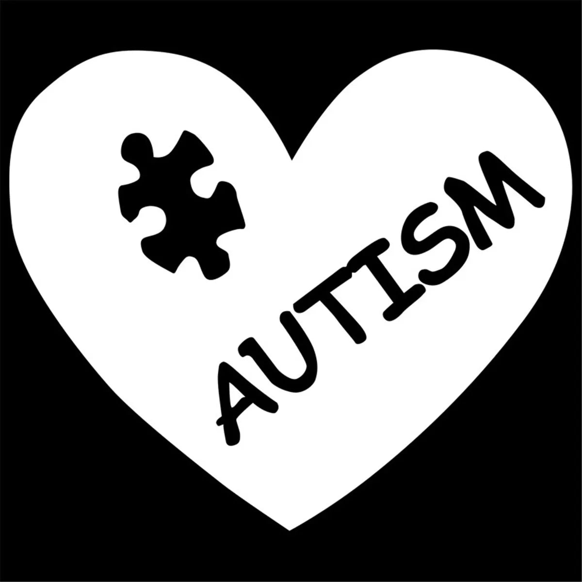 AUTISM Heart Puzzle Sticker Car Window Bumper Laptop Motorcycle Vinyl Decal Gift Die Cut Decals Latop Window Glass Vinyl Sticker