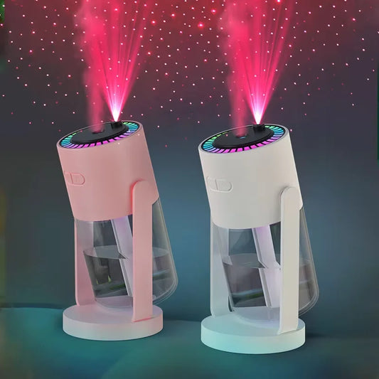 New Creative Shaking Head USB Starry Sky Projection Ultrasonic Aromatherapy Humidifier for Home Car Outdoor Use 1 Year Warranty