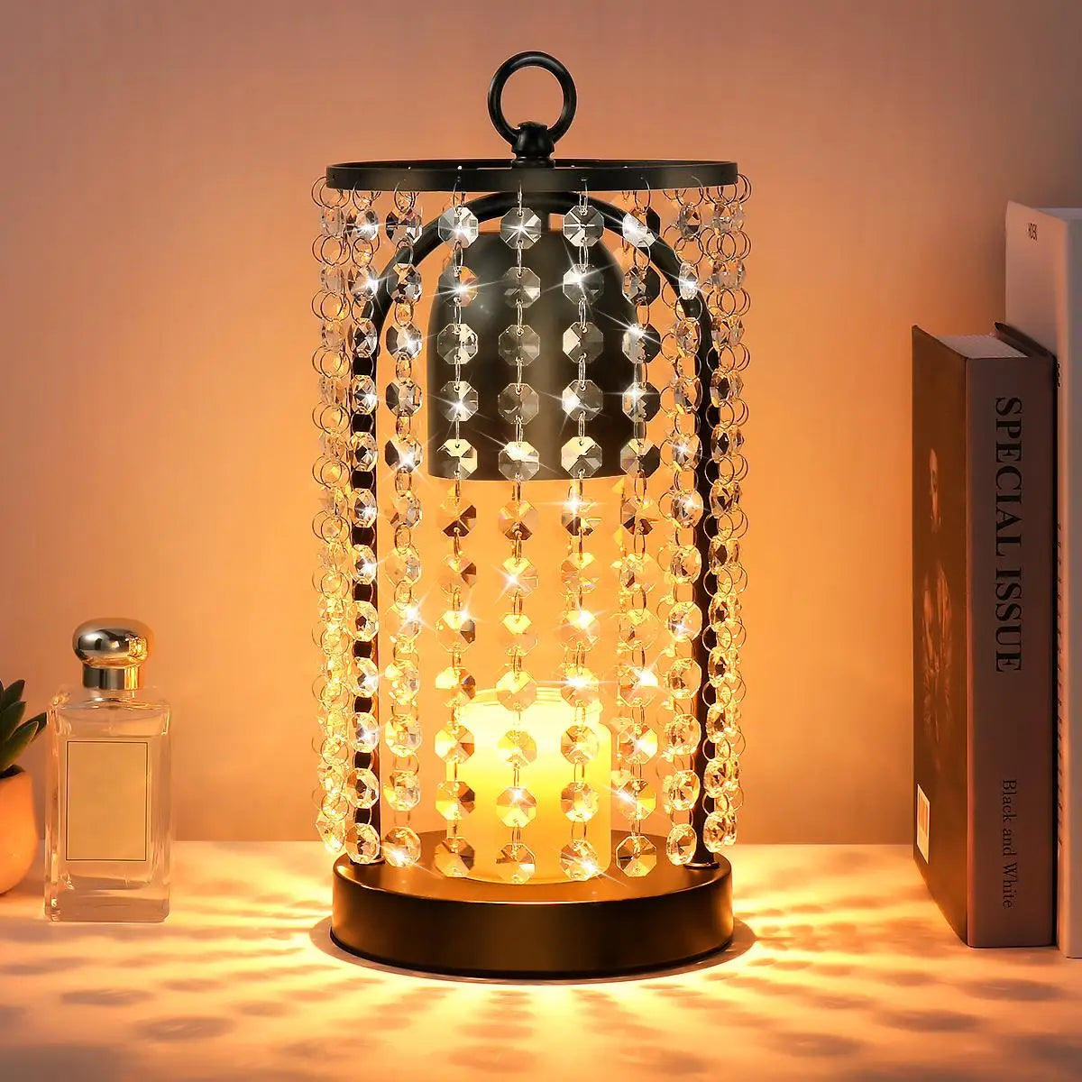 Modern Electric Wooden Candle Warmer Lamp with Timer Dimmer AU Plug Tabletop for Bedroom Aromatherapy Indoor Use