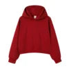 Customize Front Women's High Quality 100% Cotton Eco-Friendly Simple Solid Color Autumn/Winter Crop Hoodie Fashionable Street