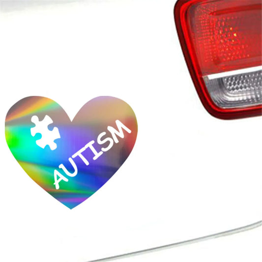AUTISM Heart Puzzle Sticker Car Window Bumper Laptop Motorcycle Vinyl Decal Gift Die Cut Decals Latop Window Glass Vinyl Sticker
