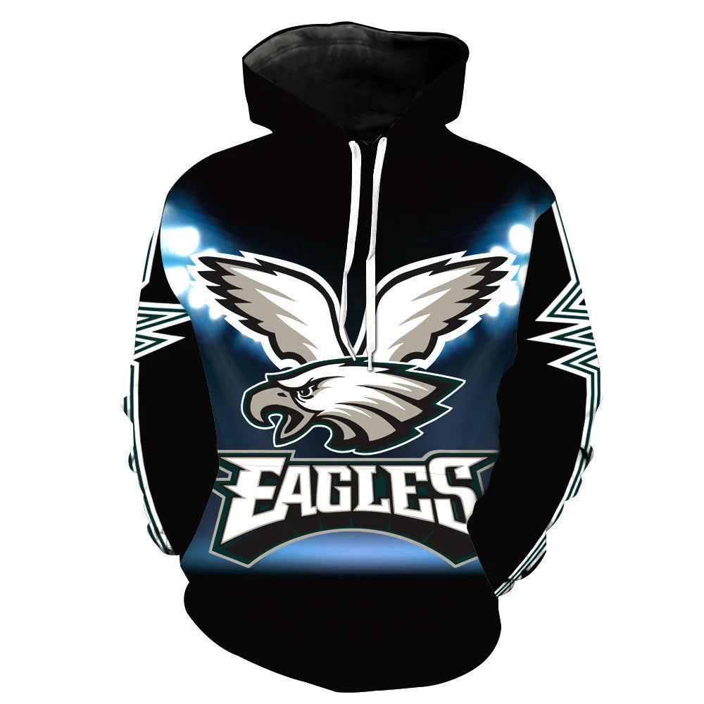 New Fashion 3D Classic Printing Hoodies Adolescent Pullover Men's Long Sleeve Tracksuit American Rugby Team Hoodies