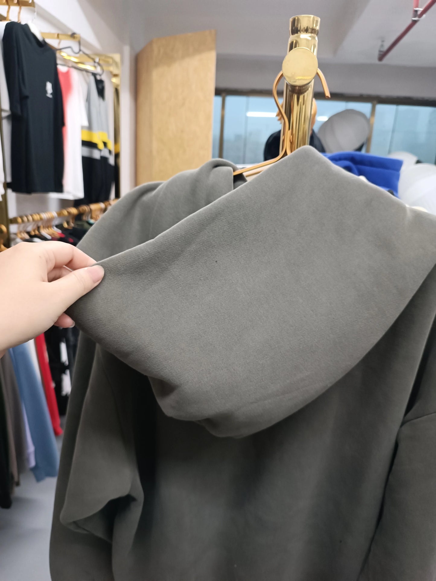 Winter Clean Fit Heavy Weight Custom logo Men's 360gsm 610 Gsm Fleece Cotton Boxy Fit Hoodie