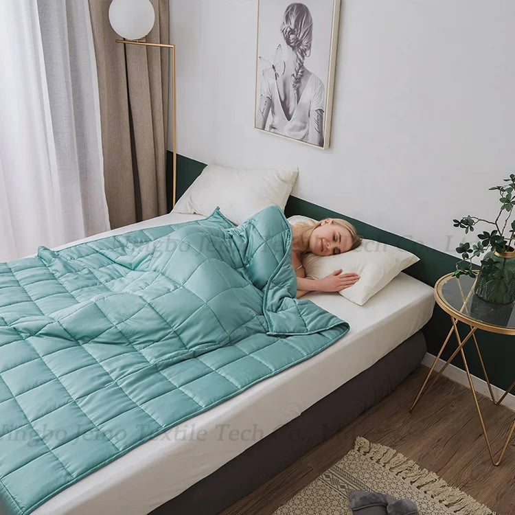 1MOQ Glass Beads Weighted Blanket Custom Autism Heavy Adults Sensory Heavy Blanket Weighted Blanket