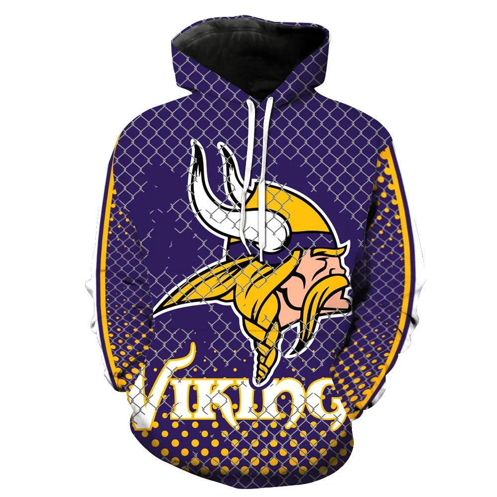 New Fashion 3D Classic Printing Hoodies Adolescent Pullover Men's Long Sleeve Tracksuit American Rugby Team Hoodies