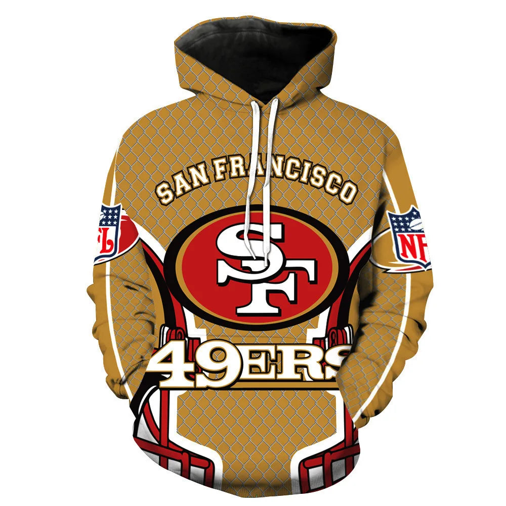 New Fashion 3D Classic Printing Hoodies Adolescent Pullover Men's Long Sleeve Tracksuit American Rugby Team Hoodies