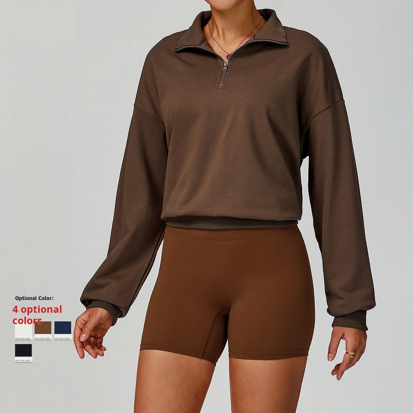 Autumn And Winter Zipper Hoodie Casual Loose Windproof Warm Versatile Hoodie Women's Running And Fitness Sportswear