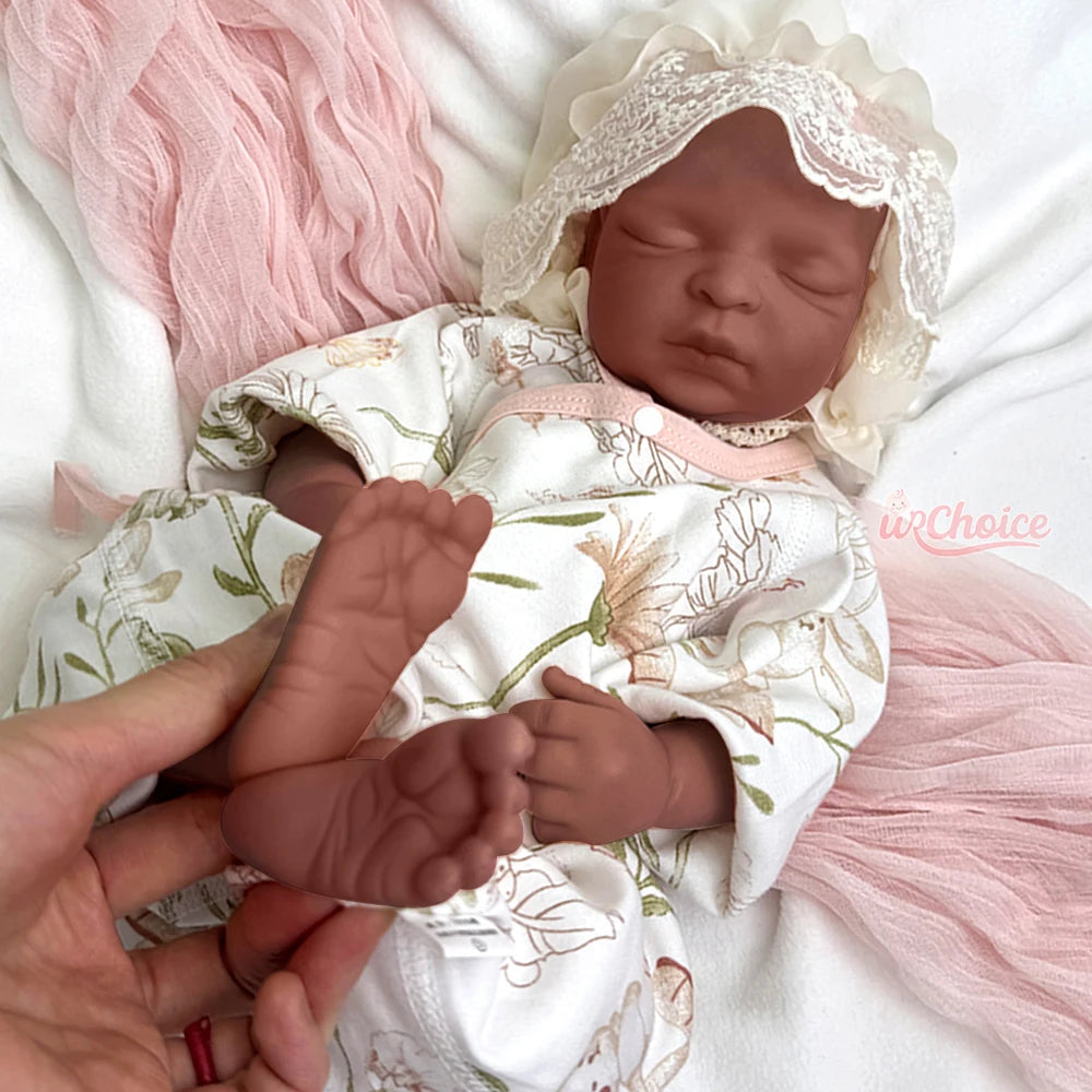 Wholesale  44CM Realistic Silicone Reborn Baby Dolls Girl  With Pacifier Veined Skin Photography Props  Accompany Baby Gifts