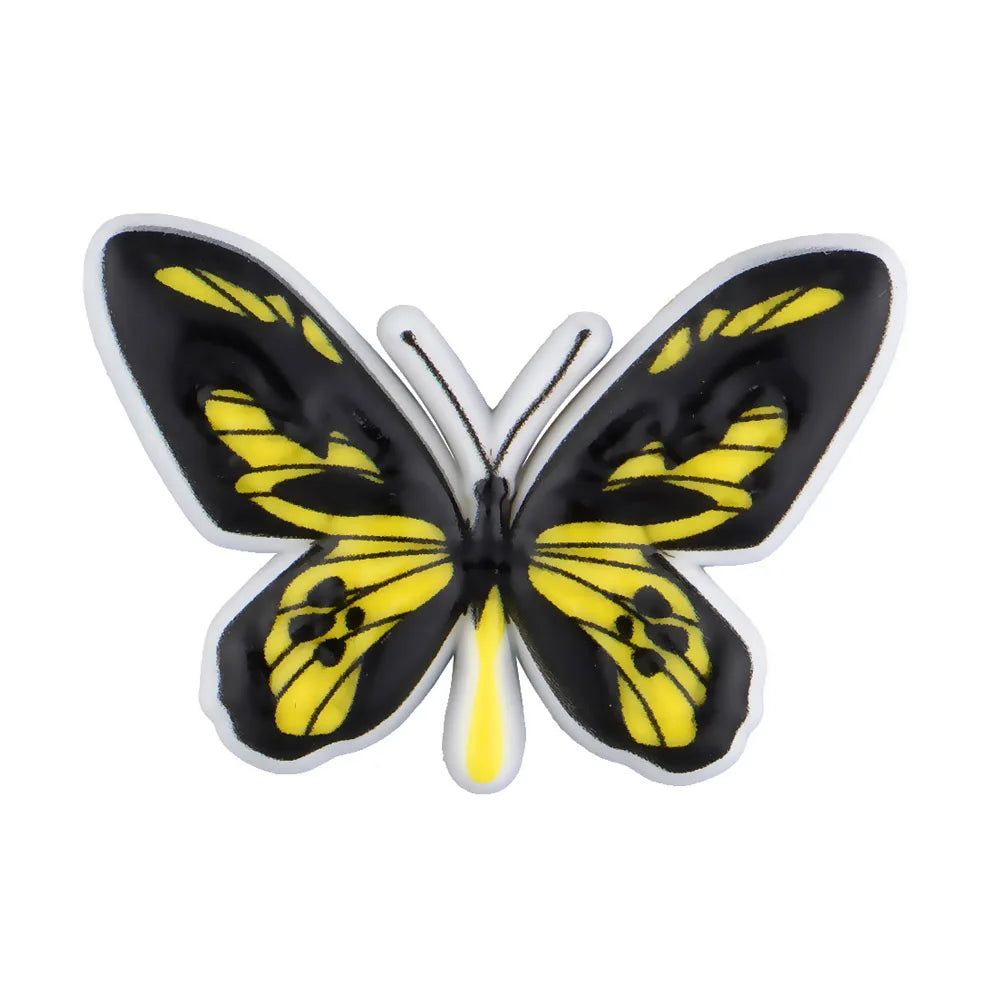 New Arrival Custom PVC Shoe Charms 3D UV Printing Flower Butterfly Design for Autism Beach Sandals Clogs Decoration Wholesale