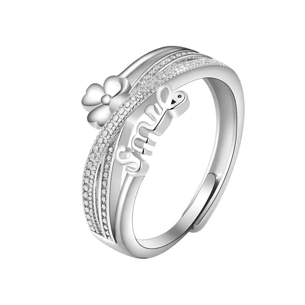 Energinox Dropshipping Adjustable Anxiety Jewelry Fidget Spinning Sterling Silver Ring