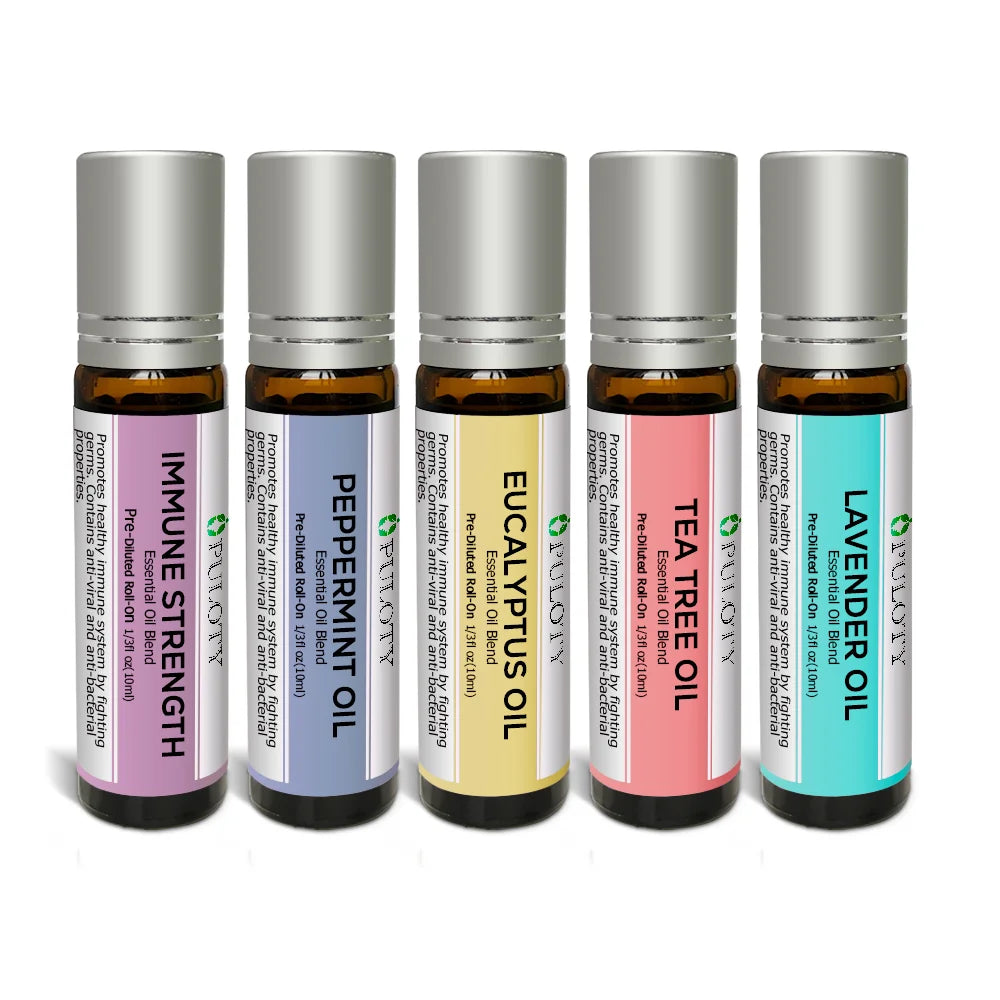 Private Label Distilled Peppermint Essential Oil 100% Pure Natural Organic Aromatherapy Undiluted 10ml Roll on Peppermint Oil