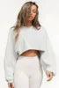 Custom logo Oversized Drop Shoulder Hoodie for Women Custom Crop Tops Solid Color Casual Tshirt  Style