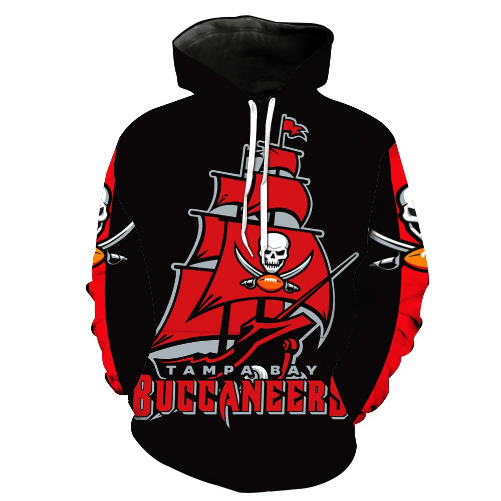 New Fashion 3D Classic Printing Hoodies Adolescent Pullover Men's Long Sleeve Tracksuit American Rugby Team Hoodies