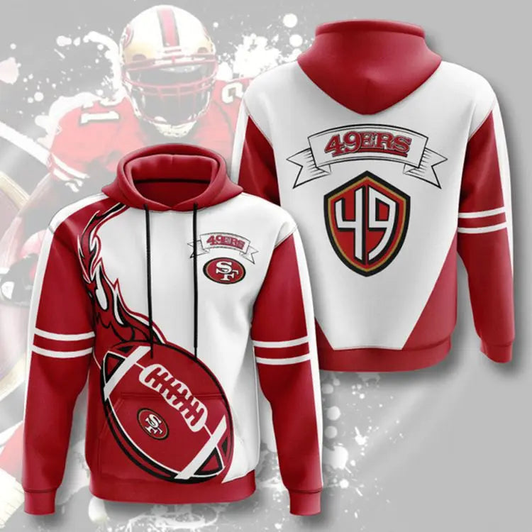 New Fashion America Hot Sale USA  Football Team Sports Hoodies 3D Print Customize Polyester Man Sports Sweatshirts Team Hoodies