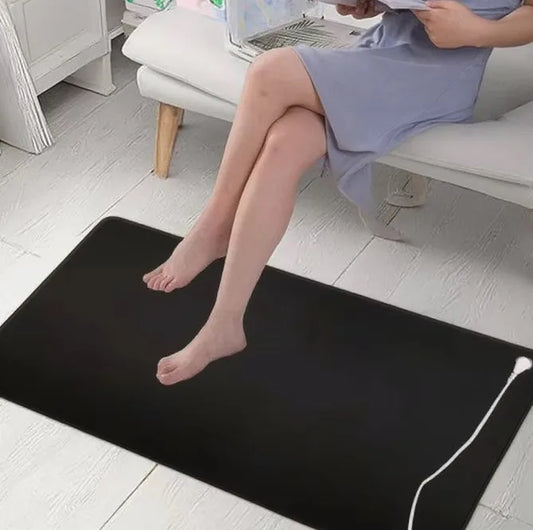 Home Office Relieves Stress and Anxiety Leather Rubber Antistatic Yoga Meditation Grounding Mat