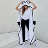 Sloth Cozy Blanket Wearable Wrap Hooded Cape Fleece Animal Hoodie TV Blanket Oversize With Sleeve