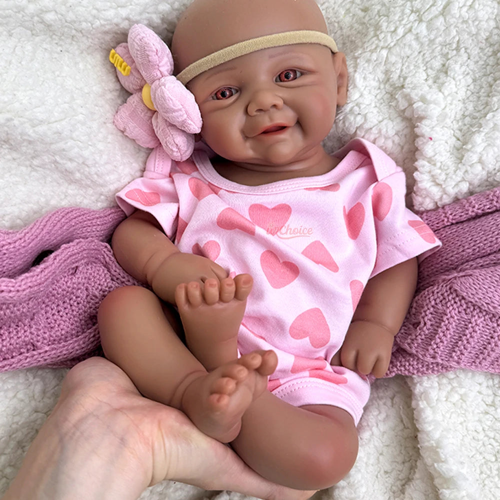 17Inch Adorable Cherubic Cheeks Reborn Doll Soft Washable Realistic Open Eyes  Skin Weighted Companion Baby Gifts