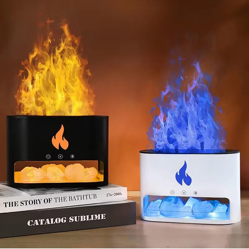 USB Installation Electric Power Source Crystal Salt Lamp Diffuser Stone Aromatherapy Function for Household Hotel Made Plastic