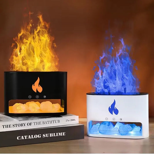 USB Installation Electric Power Source Crystal Salt Lamp Diffuser Stone Aromatherapy Function for Household Hotel Made Plastic