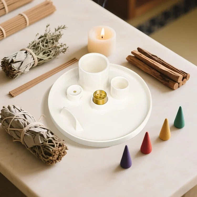 Wholesale Natural Palo Santo Incense Wood Sticks with Ceramic Holder and Handle Aromatic Scents for Meditation
