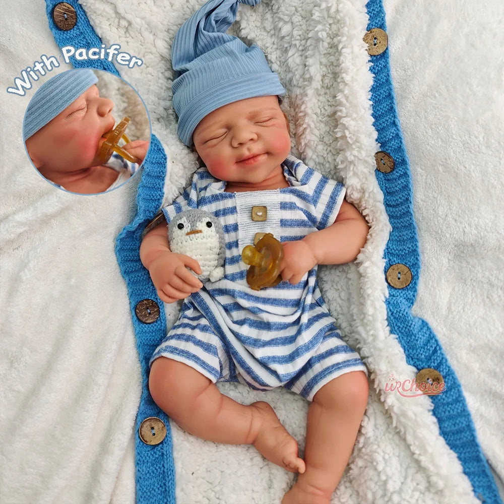 20inch Ultra Soft Anatomically Correct Silicone Baby Doll Lifelike Boy/girl Pascale Open Mouth Reborn Dolls for Anxiety Relief