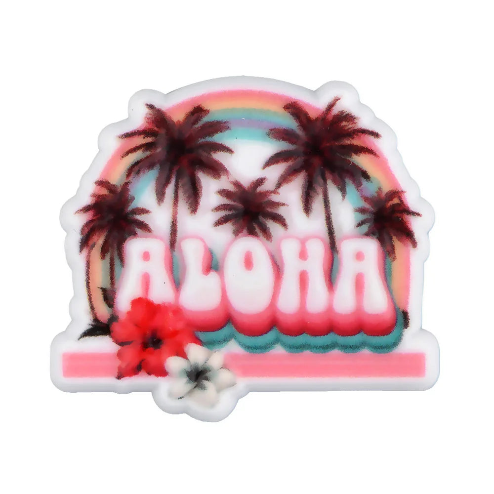 New Arrival Custom PVC Shoe Charms 3D UV Printing Flower Butterfly Design for Autism Beach Sandals Clogs Decoration Wholesale