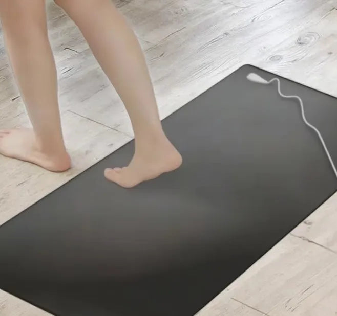 Home Office Relieves Stress and Anxiety Leather Rubber Antistatic Yoga Meditation Grounding Mat