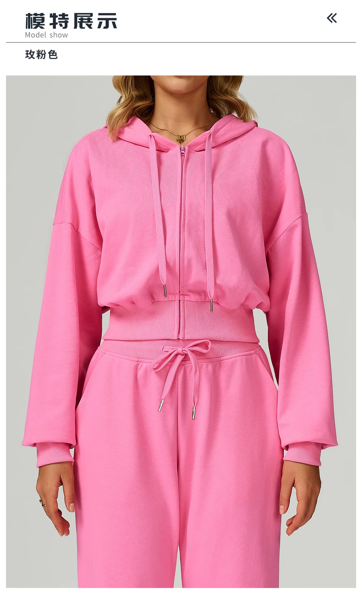 Women's Zippered Short Sweatshirt Hoodie for Autumn-Loose Fit Casual Sports Outfit for Running and Gym Wear