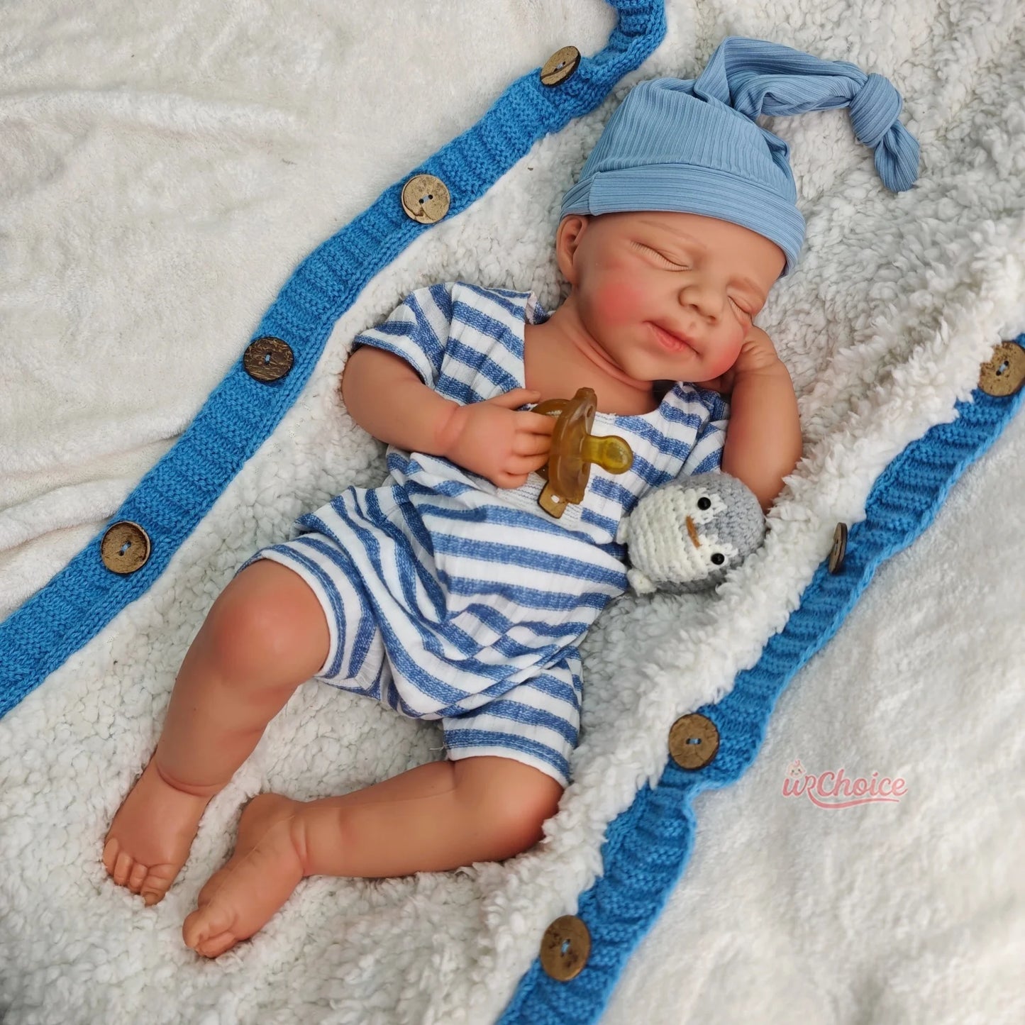 20inch Ultra Soft Anatomically Correct Silicone Baby Doll Lifelike Boy/girl Pascale Open Mouth Reborn Dolls for Anxiety Relief