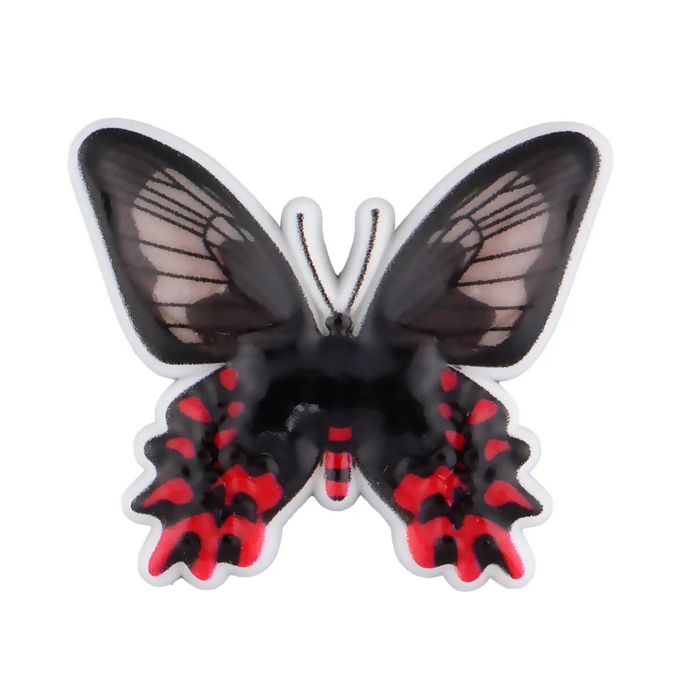 New Arrival Custom PVC Shoe Charms 3D UV Printing Flower Butterfly Design for Autism Beach Sandals Clogs Decoration Wholesale