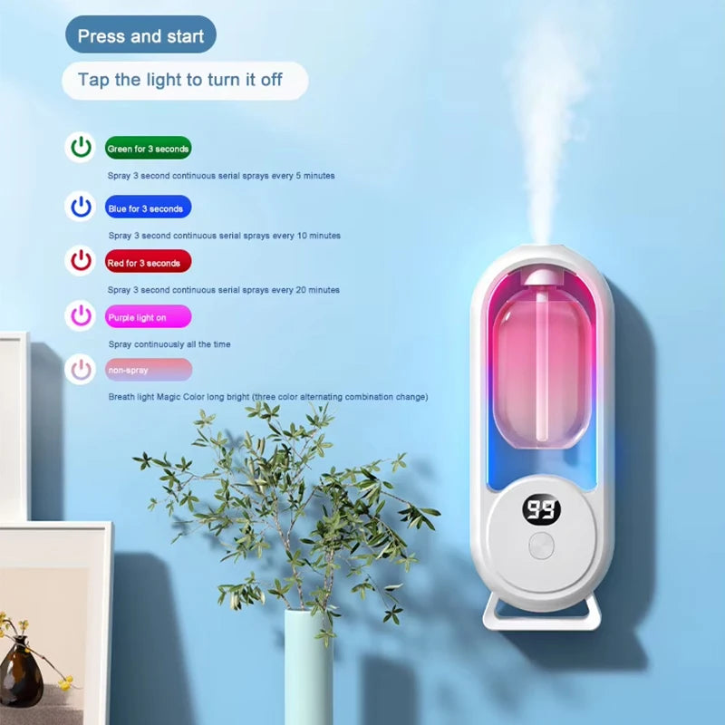 Digital Display Home Perfume Machine With Automatic Aromatherapy and Ambient Lighting Hotel Diffuser