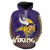 New Fashion 3D Classic Printing Hoodies Adolescent Pullover Men's Long Sleeve Tracksuit American Rugby Team Hoodies