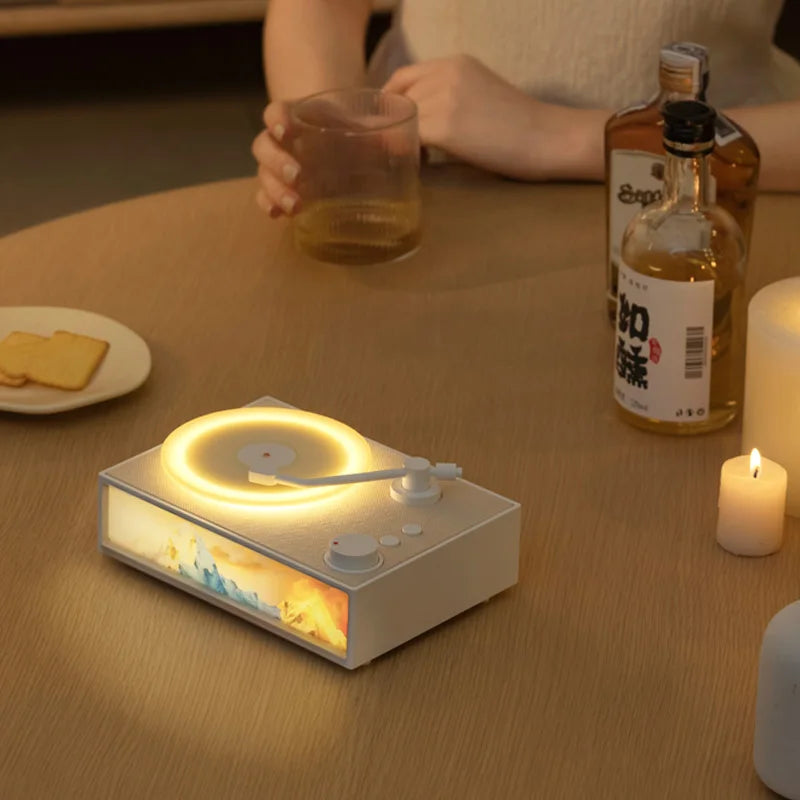 New Vinyl Record Speaker BT Speakers Aromatherapy Lamp Creative Bed Lamp Night Light
