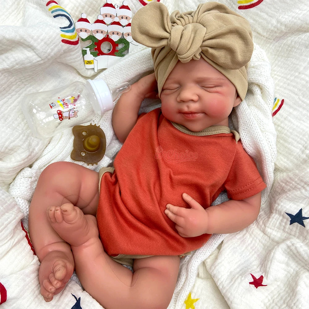 20inch Ultra Soft Anatomically Correct Silicone Baby Doll Lifelike Boy/girl Pascale Open Mouth Reborn Dolls for Anxiety Relief