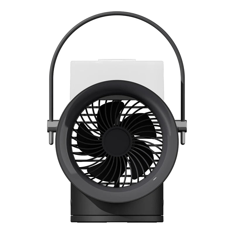 New Auto Rotation Desktop Air Condition Fan 4000mAh Rechargeable Battery 3-Speed Water Mist Fan Warm Night Light Aromatherapy