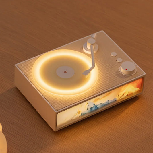 New Vinyl Record Speaker BT Speakers Aromatherapy Lamp Creative Bed Lamp Night Light