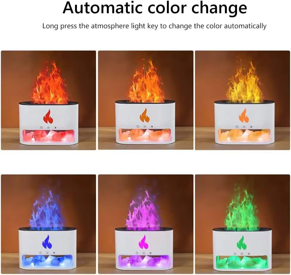 USB Installation Electric Power Source Crystal Salt Lamp Diffuser Stone Aromatherapy Function for Household Hotel Made Plastic