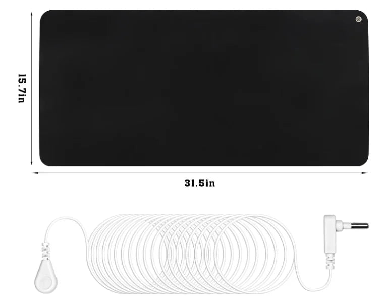 Home Office Relieves Stress and Anxiety Leather Rubber Antistatic Yoga Meditation Grounding Mat