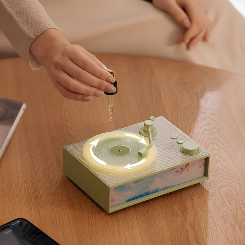 New Vinyl Record Speaker BT Speakers Aromatherapy Lamp Creative Bed Lamp Night Light